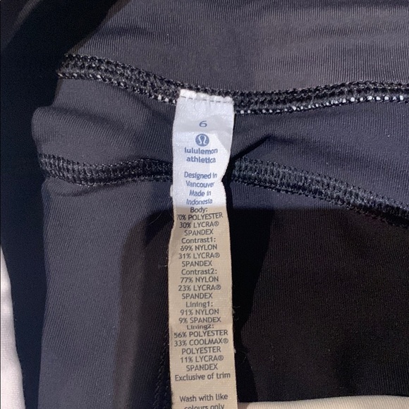 Lululemon black legging with front print - Picture 2 of 4